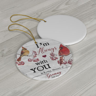 Grammy iWow I Am Always with You, Cardinal Memorial Ornament for Loss of Husband, 2021 Custom Ornament, Remembrance Gift, Christmas Ornament, Grief Poem (x1) 18.95